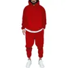 Męskie dresy męskie męskie odzież sportowa jogging sportowa odzież sportowa Spodnie Street Wear Hoodie Solid Color Wool Wool Sports Suit Men DIY