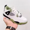 Infant Toddlers 4 Kids Basketball Shoes Chicago 4S Boy Girl Light Green Lights Grey Khaki Baby Trainers Size 25-35
