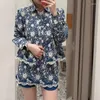 Women's Blouses 2023 Spring And Summer Women Embroidered Long Sleeved Short Coat / Culottes