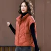 Women's Vests Cotton Padded Down Puffer Vest Women Autumn Winter Outwear Large Size Lightweight Sleeveless Jacket Half Sleeve Waistcoat