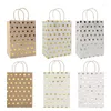 Wrap Prezent 5PCS Złote Dot Paper Bags