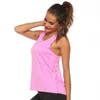 Chemises actives Femmes Yoga Solide Vêtements de sport Fitness Gym Vêtements Fit Top Workout Training Crop Tops Blouse sans manches T-shirts Séchage rapide