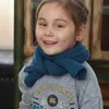 Lenços envolve bebê quente camisola de malha cachecol para crianças outono / inverno na Europa e América Natal lenço de cor sólida 231113