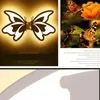 Lámpara de pared Luz LED contemporánea con pantalla de mariposa para baño Dormitorio 24W Sconce Iluminación interior blanca Arylic