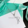 Дизайнерское ювелирное ожерелье T Семья Pure Silver S925 Модное ожерелье по кроссу