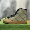 Tennis 1977s Nouveau Maxi Sneaker Designer Femmes Chaussure Ruban Garniture Camel Et Ébène Toile Chaussures Pour Femmes Semelle En Caoutchouc Nouvelles Baskets Haut Haut