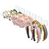 Bolsas de jóias 3pcs / 6pcs Hairband Armazenamento Rack Space- Saving Wall-Montado Organizador Autoadesivo Transparente Chapéu Cachecol