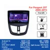 10 tums bil DVD-videospelare GPS Radio FM AM Android Audio System WiFi USB Bluetooth Multimedia Voice Navigation för Peugeot 207 2006-2015