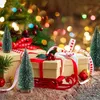 Décorations de Noël 5pcs Mini arbres avec LED String Lights Table Top Petite fenêtre d'arbre DIY 231113