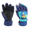 Children's Finger Gloves Winter Children Gloves Skiing Cycling Thick Mittens For Kids Autumn WaterProof Windproof Hand Warm Cartoon Dino Gloves 231110