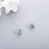 Boucles d'oreilles Han Hao S925 en argent sterling de haute qualité en forme de coeur de style INS incrusté de diamants pour les femmes