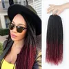 Cheveux au Crochet rouge pour femmes noires, torsion sénégalaise, cheveux Kanekalon tressés avec extrémités naturelles