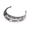 Hair Clips MYFEIVO Bridal Tiara Women Crown Bride Headband Pearl Zinc Alloy Bridesmaid Makeup Head Band Jewelry Accessories HQ2169