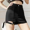 Pantalones cortos para mujer Chicas Moda Casual Kawaii Sexy Negro Botín de cintura alta para mujeres Ropa Mujer Mujer OL Ropa de abrigo de verano Pantalones de mujer