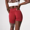 Femenino sólidos sólidos sin costuras pantalones cortos sólidos lycra entrenamiento suave deportes cortas de legging corta trajes de yoga pantalones de yoga gimnasio 230413