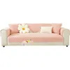 Chair Covers Nordic Plush Sofa Cushion Pink Plaid Thicken Sofas Cover For Home Non Slip Washable Soft Towel Blanket Decor Mat