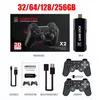 Console per videogiochi portatile M9 HDMI GD10 Doppio controller wireless 4K HD TV Giochi retrò 50 emulatori 256GB 50000 128G 40000 64GB 32G Giochi Stick per PS1 N64 DC Pro