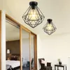 Plafondverlichting Licht E27 Ijzer Lampenkap Binnenverlichting Voor Gangpad Slaapkamer Vintage Metalen Kooi Armatuur Retro