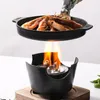 Pans Korean BBQ Grilling Pan Stove Electric Indoor Household Rack Tools Mini Outdoor Barbecue Furnace Plate