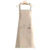 Aprons New Kitchen Aprons Fashion Canvas For Woman Men Chef Work Apron Grill Restaurant Bar Shop Cafes Beauty Nails Studios Uniform Dr Dhx8A