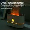250 ml Flame nawilżacz 1 3 5H USB Smart Timing LED Electric Aroma Dyfuser Symulacja Symulacja Fire Night Lampa