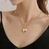 Pendentif Colliers Rock Choker Coeur Collier Chaîne En Couches Sur Le Cou Avec Serrure Punk Bijoux Clé Cadenas Pour Les Femmes Cadeau