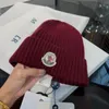 تصميم أزياء Monkler Vinyl Logo Hat Hat Hat Hat Hat عالية الجودة الخريف والشتاء دافئ قبعة دافئة