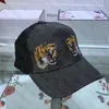 Letter Designer Ball Cap Tiger Pattern Brand Cappelli da sole per uomini donne da viaggio all'aperto Casquette