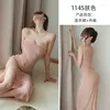 Casual Dresses TVVovvin Fashion Mogen Sexig underkläder Charm Gentle Solid Color Women's Suspender Long Dress Transparent Mesh PJZA