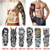 Książki tatuażu Wodoodporna tymczasowa naklejka totem geometryczny pełne ramię dużej wielkości rękaw Tatoo Fake Tatto Flash Tattoos for Men Women 231113