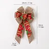 Julekorationer 1st Tree Bows Ribbon Bowknot Ornaments for Wreath Bow Xmas Party Decoration Year 2023 Navidad Noel