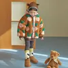 Manteau coréen pour enfants, vestes d'agneau pour enfants d'hiver 2023 PS, vêtements d'extérieur pour garçons et filles, Leggings chauds, vêtements de noël 231113