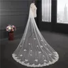 Voiles de mariée NZUK Voile de mariage en dentelle 3 mètres de long 1,5 large deux couches blanc ivoire avec accessoires de peigne