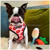 Colliers de chien Laisses Harnais pour animaux de compagnie Ensemble de laisse pour petits chiens moyens Rosy Lip Frenchie Pug Lèvres rouges Gilet Acessorios 0622 Drop Delivery Ot3Mw