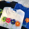 T-shirts femme été Appliques Floral doux fille Kawaii vêtements haute qualité coton grand 2XL t-shirt hauts Harajuku décontracté adolescents