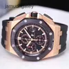 AP Swiss Luxury Watch Epic Royal Oak Offshore Series 26401ro Rose Gold Ceramic Mens Fashion Leisure Sports Back Transparent Chronometer Mechanical Wristwatch 8N00