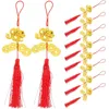 Décorations de jardin 10pcs Dragon Tassel Pendentifs Voiture Ornements suspendus Spring Festival Fournitures Ornement