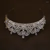 Hair Clips Sparkling Zircon Rhinestones Wedding Crown Makeup Hairband Tiaras Heart Shape Hairwear Accessories