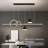 Hanglampen Noordse ontwerper Dining Lamp Zwart voor woonkamer midden tafel keuken accessoires kroonluchter huisdecorverlichting verlichting