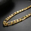 Kettingen 8mm gouden kleur ketting mode sieraden mannen vrouwen cubaanse ketting 20in koper hiphop