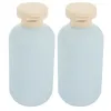 Liquid Soap Dispenser 2 Pcs Plastic Containers Shampoo Bottles Empty Lids Toiletries Lotion Travel