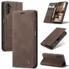 Caseme Leather Wallet Actions لـ Samsung A14 4G 5G A34 A54 A24 Xiaomi 13 Pro Lite Redmi Note 12 4G 12C Fashion Suck Scenter Closure Vintage Stand Cover Cover Cover Cover