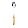 Dinnerware Sets 1pcs Stainless Steel Western Steak Cutlery Knife And Fruit Fork Desserts Spoon Natural Wooden Handle