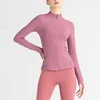 Lu Womens Jacket Yoga Long Sleeves الزي الرياضي الصلب تشكيل الخصر السترات الضيقة اللياقة البدنية معطف الركض الرياضي ل MTWTP03