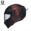 Motorcykelhjälmar AGV Full Face Crash Helmets Agv Aijiwei Pista GPRR Motorcykel Hjälm Full hjälm Kolfiber Race Track Italian Production Limited Editio Wnz