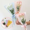 Geschenkwikkeling Transparante bloem verpakking Tas Diy Bouquet Bags Verse gedroogde bloemen Wikkel bruiloft Bloempakket Leveringen Decoratie