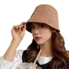 Berets Fashion Fisherman Hat Plain Basin Bucket Face Small Casual Wild Without Makeup Girl Goout Folding Cap