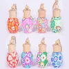 Gift Car Perfume Bottles Pendant Soft Clay Essential Oil Diffuser Ornaments Air Freshener Pendant Craft Empty Perfume Bottle j0413