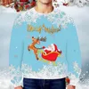 Heren Hoodies Kerstmis Grafische truien Kerstman Sweetshirts Navidad Jumper Baggy Hood Sneeuwvlok Rood Vrije tijd Viering Sudaderas