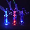 10pcs LED light hookah glass oil burner bong water pipes inline matrix honeycomb percolator thick recycler ashcatcher bongs with glass oil burner pipes and hose